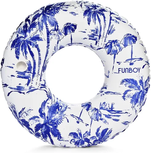Miniatura 10 de FUNBOY Flotador inflable gigante de tubo de conchas marinas, balsa de lujo para fiestas de verano en la piscina y entretenimiento Seashells