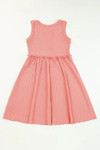 Miniatura 5 de blibean Vestido sin mangas Sumer para niñas de color sólido, tallas 4-13 años