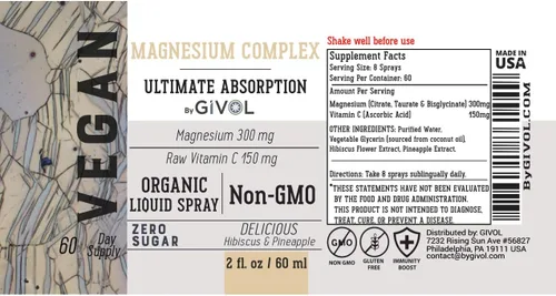 Miniatura 7 de Tri Magnesium Complex – Magnesio Biglicinato, Citrato y Taurato Líquido Spray 300 mg con Vitamina C cruda para descompresión corporal – Sabor a
