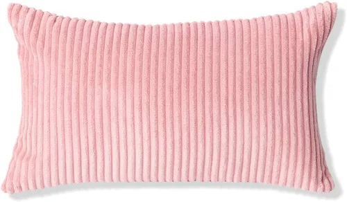 Miniatura 370 de Artscope Fundas de Almohada de Pana a Rayas Acogedoras Súper Suaves Decorativas Cuadradas Fundas de Cojín para Sofá Sillón Dormitorio Decoración