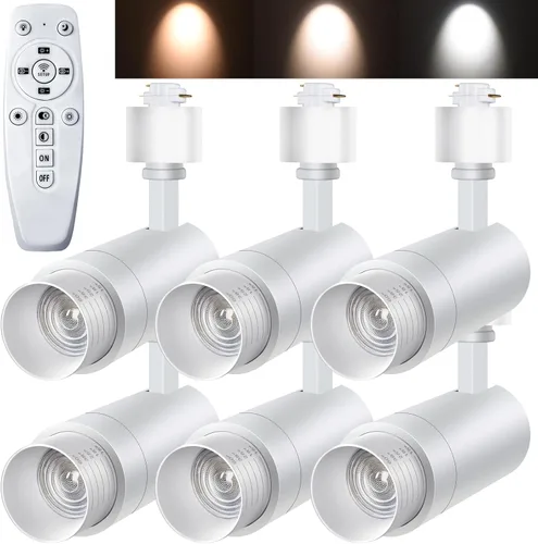 Cabezales de iluminación de riel de 12 W, iluminación LED de pista con zoom, ajustable 2700-6500 K, tipo H, regulable, brillante, CRI90+, foco de