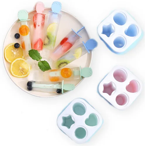 Moldes de paletas de silicona, 12 piezas de moldes de silicona de fácil liberación, sin BPA, moldes para hacer paletas de hielo, moldes para hacer
