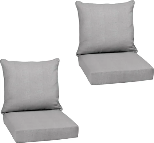 Miniatura 55 de Arden Outdoor Deep Seat Cushion Set, 24 x 24 pulgadas, Cojín para exteriores resistente al clima, a la lluvia y a la decoloración para silla, sofá
