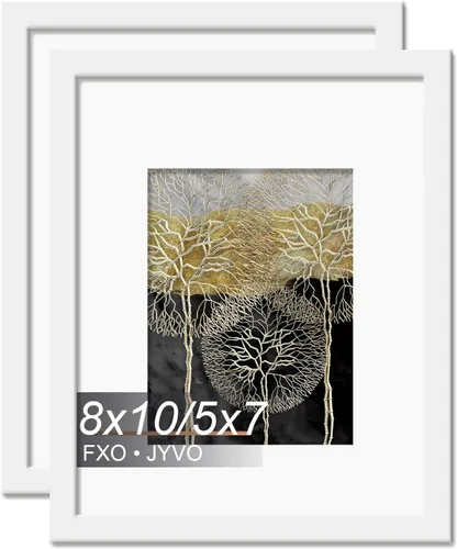 Miniatura 132 de Fxojyvo Marco de Fotos de 4x6, Muestra Foto de 3.5x5 con Paspartú o 4 x 6 Sin Paspartú, Liviano y de Alta Transparencia Marco de 4 por 6 para Pared