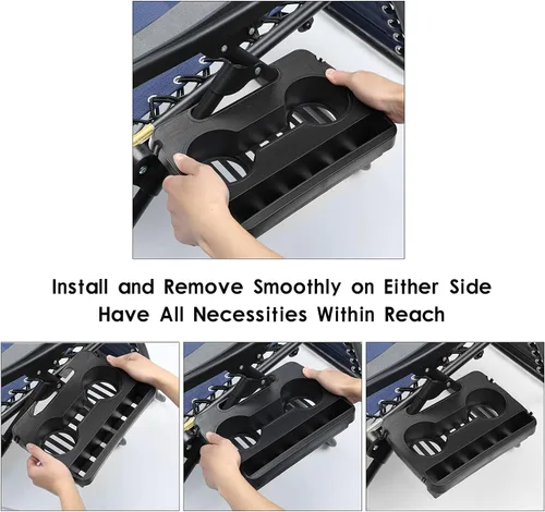 Miniatura 6 de Bandeja para silla de gravedad cero, portavasos para silla de salón de gravedad cero, diseño para colgar, soporte para tazas reclinables, bandeja