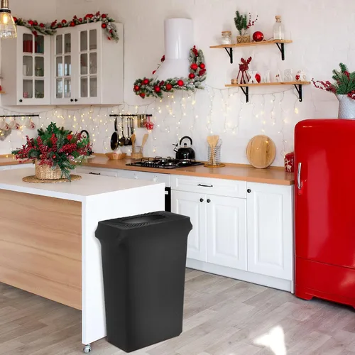 Miniatura 4 de Windyun 4 piezas de 23 galones de elastano estirable para basureros para bodas, fiestas, decoración de recaudación de fondos para el hogar y el Negro