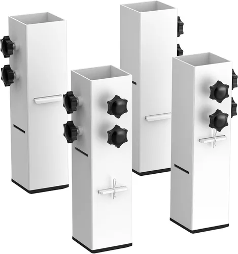 Elevadores de cama de acero al carbono de grado superior 2025 de 2.3 pulgadas de diámetro, altura ajustable (3.2 o 5.1 pulgadas), elevadores de cama