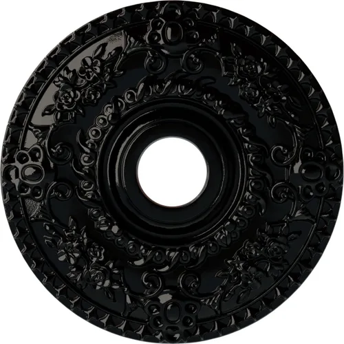 Miniatura 48 de Ekena Millwork CM18RORUS Medallón de techo de rosa, 18.0 in de diámetro exterior x 3.5 in de diámetro interior x 1.4 in de diámetro interior x 1.4