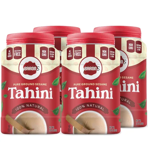 Miniatura 4 de Baron's Kosher 100% Pure Ground Sesame Tahini 16-ounce Jars (1 Pound (Pack of 1))