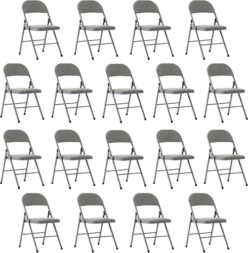 Miniatura 27 de Paquete de 4 sillas plegables negras con cojín acolchado y respaldo para interiores y exteriores, silla plegable comercial apilable portátil