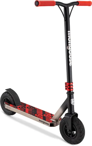 Mongoose Tread - Patinete de suciedad Freestyle para niños y adultos, neumáticos grandes rellenos de aire de 7.874 in, ideal para suciedad y grava,