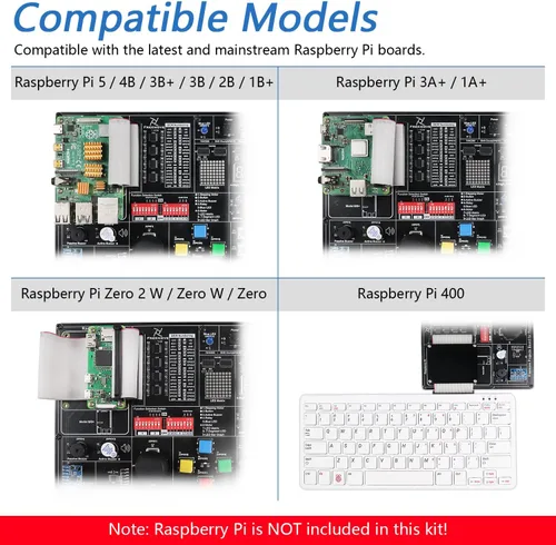 Miniatura 6 de Freenove Kit de proyectos para Raspberry Pi 5 4 B 3 B+ 400 Zero 2 W, cableado simple, tutorial detallado de 860 páginas, código de procesamiento