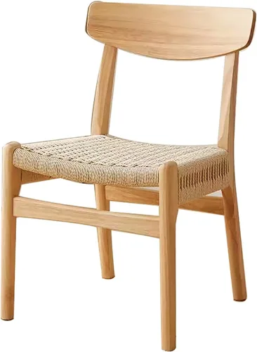 Sillas de comedor tejidas, modernas sillas de comedor de ratán, sillas de cocina con patas de metal, sillas laterales sin brazos para el hogar, bar,