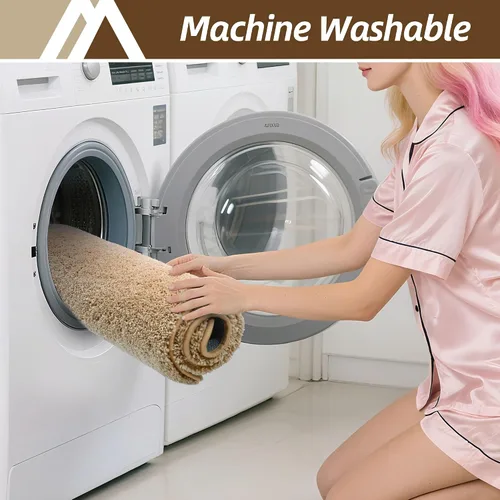 Miniatura 5 de COSY HOMEER Alfombras extra gruesas para el baño, tapetes de baño antideslizantes, tapete de felpa suave, peludo y 100% micro poliéster, tapete