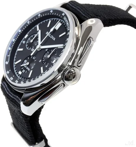 Miniatura 4 de Bulova Hombre Archive Series Lunar Pilot Cronógrafo de 6 manecillas de acero inoxidable de cuarzo de alto rendimiento, correa NATO negra y cristal