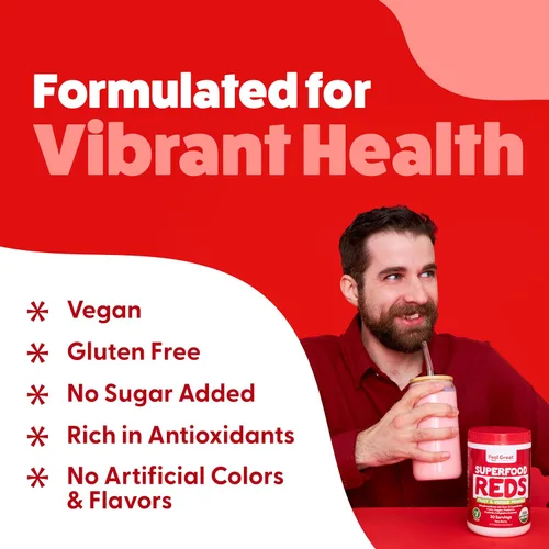 Miniatura 5 de Polvo orgánico de superalimentos rojos Suplemento de frutas y verduras Mezcla de batidos cargada con polvo de raíz de remolacha orgánica