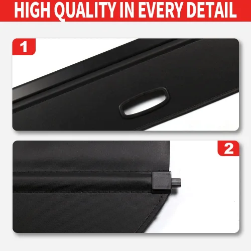 Miniatura 5 de Cubierta de Carga para Volvo XC60 2010 2011 2012 2013 2014 2015 2016 2017 para Accesorios Volvo XC60 Negro Cubierta de Maletero Retráctil Protector
