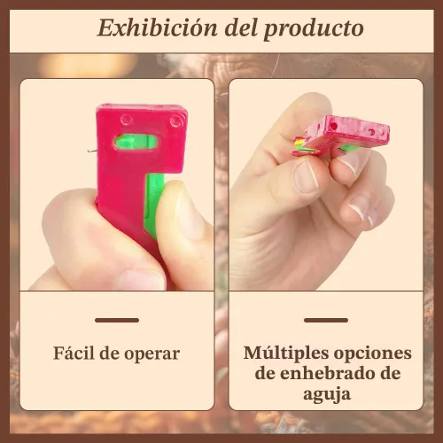 Miniatura 2 de 2024 nuevos enheaderos de agujas de plástico, enheador automático de agujas, utilizado para enhebrar rápidamente el hilo en el agujero de la aguja