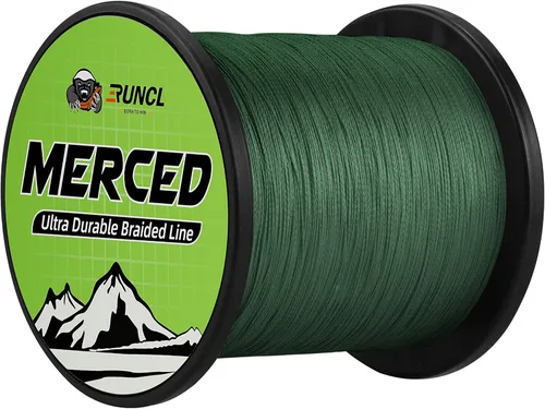 RUNCL Línea de pesca trenzada Merced, 1000, 500, 300 yardas, línea trenzada 4 8 hebras, 6-200 libras, tecnología de tejido patentada, tecnología de