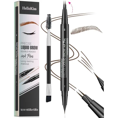 Miniatura 11 de 9708 - Bolígrafo de doble punta para cejas, 2 en 1, con cepillo para cejas. Impermeable y a prueba de sudor, cejas líquidas precisas, 5 tonos, larga