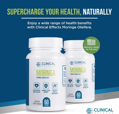 Miniatura 3 de Clinical Effects Moringa Oleifera - 800 mg Cápsulas de Moringa Suplemento Superalimenticio - Suplemento de apoyo para el corazón