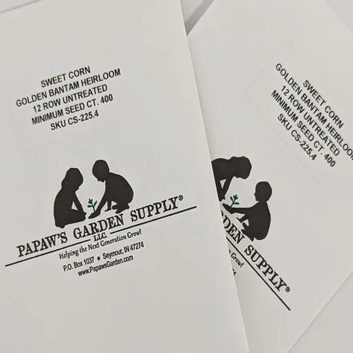 Miniatura 5 de PAPAW'S GARDEN SUPPLY LLC. ¡Ayudando a la próxima generación a crecer! Golden Bantam - Semillas de maíz dulce de 12 filas sin tratar, polinizadas