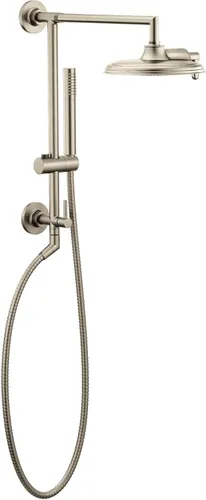 Miniatura 3 de Moen Arris S110BN - Brazo de ducha recto de níquel cepillado de 14 pulgadas y brida para cabezal de ducha superior, S110BN cepillado níquel