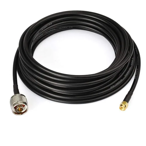 Miniatura 9 de Superbat Cable adaptador SMA a N de 12 pies de baja pérdida N macho a SMA macho con conectores resistentes a la intemperie, cable RG58 de 50 ohmios