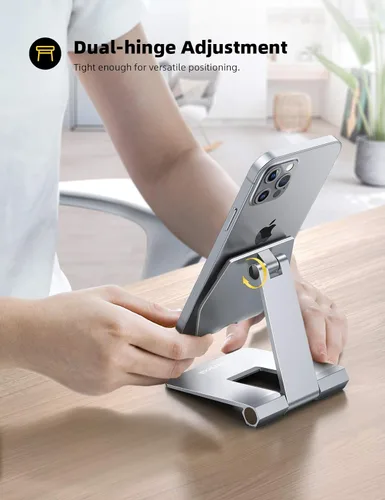 Miniatura 2 de Soporte Lamicall ajustable para teléfono, para escritorio Plateado (sliver)