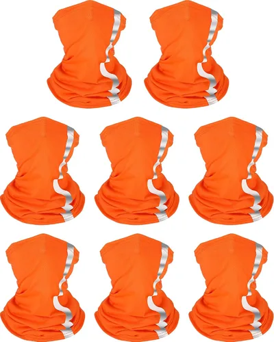 Miniatura 18 de SATINIOR 8 polainas para el cuello, reflectante, refrescante, protección UV, bandana de neón, máscara facial transpirable para hombres y mujeres
