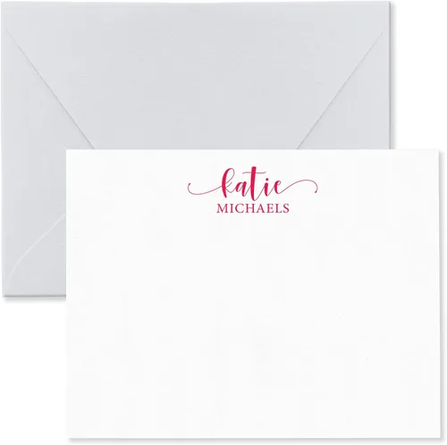 Miniatura 9 de Fairmont & Grove Paper Co. - Tarjetas de notas y sobres personalizados para mujer, juego de papelería de tarjetas planas personalizadas, elige