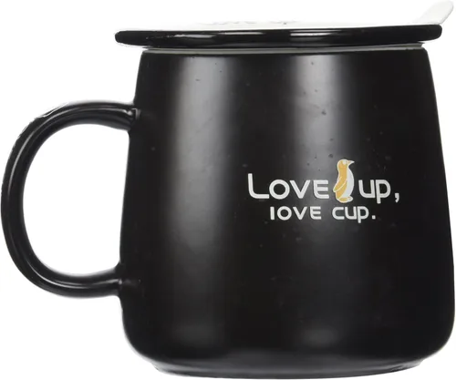 Miniatura 2 de Moyishi Bonita taza de cerámica de 10.58 onzas con capacidad para té, café, leche, regalos de cumpleaños, Navidad, el mejor regalo (pingüino)