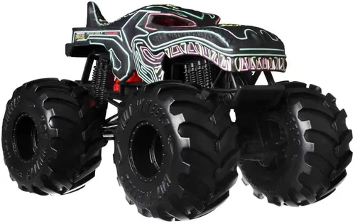 Miniatura 2 de Hot Wheels Monster Trucks - Mega Wrex de neón fundido a presión a presión a escala 1:24