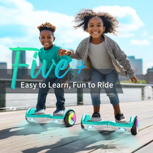 Miniatura 6 de SISIGAD Scooter, 6.5" Flash Wheels & Corlorful LED Lights, All for Girls Boys Kids Ages 6+ M-Verde Blanco