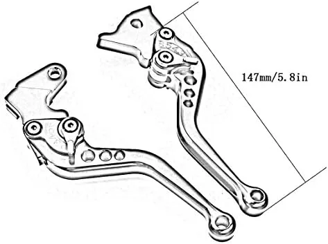 Miniatura 2 de Palancas de embrague de freno ajustables para motocicleta para ZX636R ZX6RR ZX6RR 00-04, ZX10R 04-05, Z1000 03-06, VERSYS 1000 12-14, ZZR600 05-09