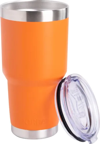 Miniatura 11 de NORDAY Vaso con tapa, 30 onzas, vaso aislado de coral, vasos de acero inoxidable, doble pared aislada al vacío, taza de café de viaje