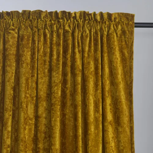 Miniatura 3 de Cortinas de Terciopelo Chartreuse Aplastado de Lujo Juego de 2 Paneles - 84 pulgadas de Largo para Oscurecer la Habitación Cortinas de Terciopelo