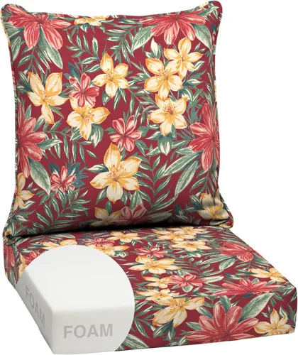 Miniatura 164 de Arden Outdoor Deep Seat Cushion Set, 24 x 24 pulgadas, Cojín para patio resistente al clima, a la lluvia y a la decoloración para silla, sofá y sofá