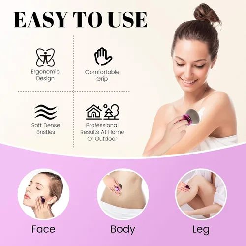 Miniatura 3 de Extra Large Body Makeup Brush For Self Tanner,Makeup Brush For Self Tanner Face Leg,Self Tan Back Applicator,3.0in Sphere Kabuki Brush For Bronzers
