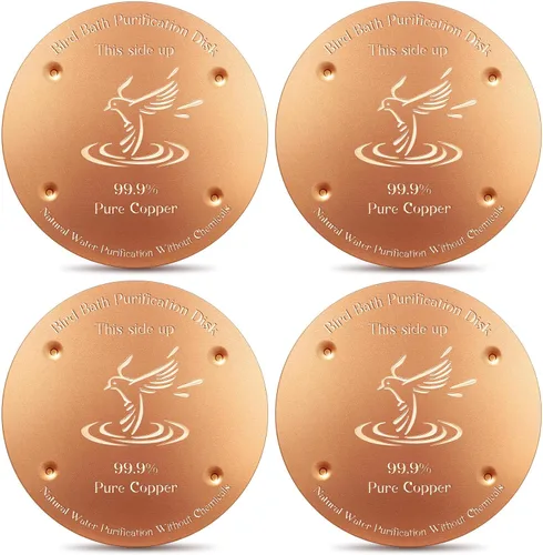 Miniatura 11 de MorningRo 4 discos de cobre para baño de pájaros de 4 pulgadas, 0.024 in de grosor, reforzado con 99.99% de cobre puro, disco de purificación