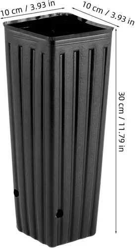 Miniatura 3 de Yardwe 50 macetas profundas para árboles, bolsas de cultivo de plástico de 11.2 pulgadas para plantas de semillero de cítricos, recipientes altos