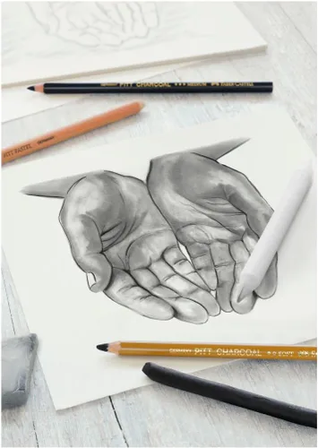 Miniatura 3 de Faber-Castell Juego de bocetos de carbón - Juego de 7 piezas de suministros de arte de carbón y pastel