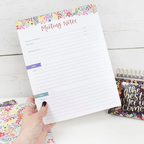 Miniatura 3 de bloom daily planners 8.5" x 11" Double Sided Meeting Pad - Topics, Takeaways, Action Items & Follow-Ups - Undated Meeting Notes Agenda Organizer