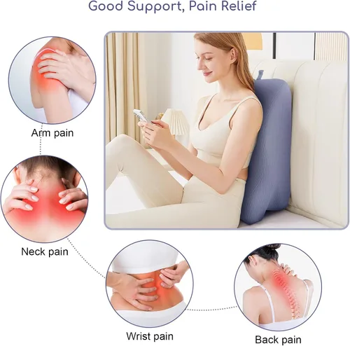 Miniatura 3 de Ejoyous Almohada boca abajo para dormir, almohada de cuña de cama para leer, almohada propensa de espuma viscoelástica para dormir boca abajo