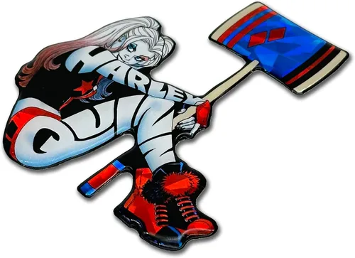 Miniatura 3 de Elektroplate Calcomanía Reflectante Abombada con Licencia Oficial de DC Comics Harley Quinn para Automóvil (3.1" x 2.7" pulgadas) Adhesivo 3D