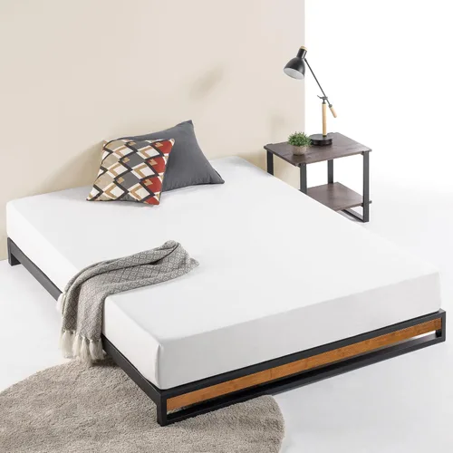 Miniatura 15 de Zinus Suzanne - Cama de plataforma de 6 pulgadas sin cabecero, Acero Madera Contrachapado, Marrón