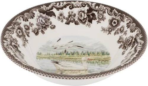 Miniatura 19 de Spode Woodland American Wildlife Ascot - Cuenco para cereales, diseño de bisonte, cuenco de loza fina de 8 pulgadas para cereales, ensaladas