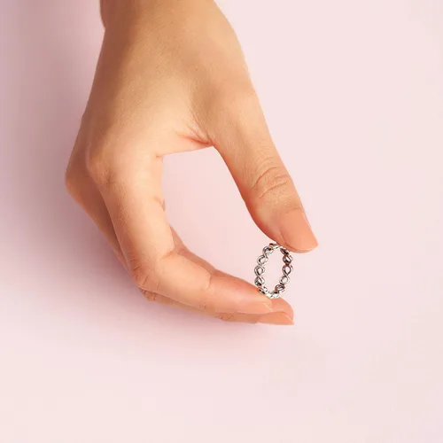 Miniatura 4 de PANDORA Joyería - Anillo de banda infinita simple - Regalo para ella - Plata de ley, Metal