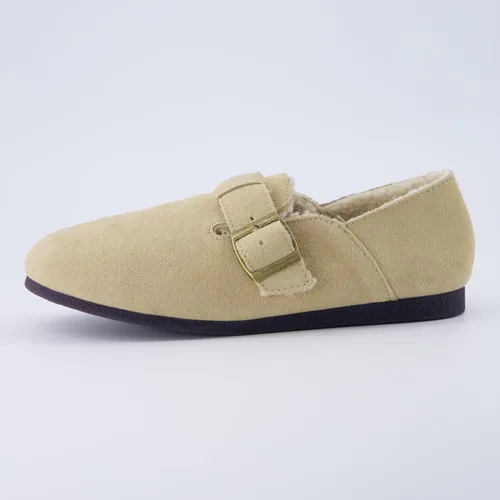 Miniatura 2 de CUSHIONAIRE Nest - Zapatos de piel de oveja sintética para mujer, gamuza auténtica, sin cordones, con más comodidad