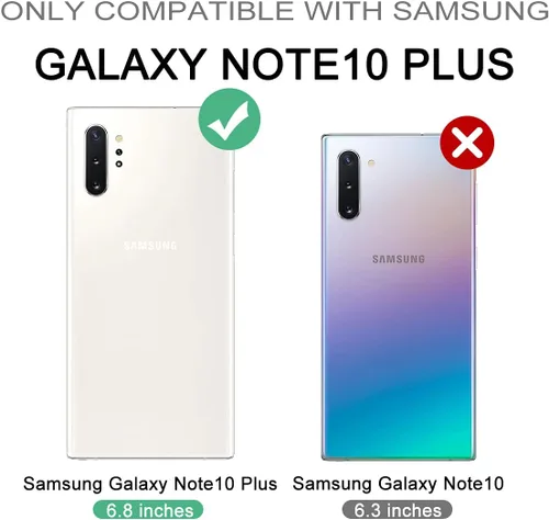 Miniatura 2 de Dexnor Funda para Samsung Galaxy Note 10+ Plus, [protector de pantalla y soporte integrados] Protección de grado militar resistente a prueba de Negro